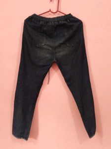 Stylish Dark Wash Denim Pants