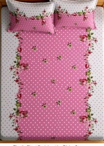 Floral &amp; Polka Dot print bedcover