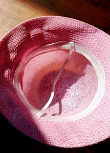 Pink Floral Accent Hat