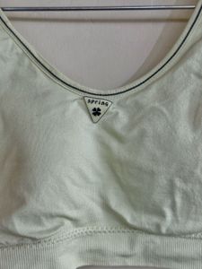 Comfortable Light Yellow Sports Bra