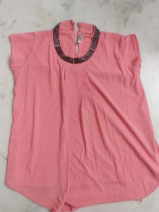 EMBELLISHED PEACH TOP