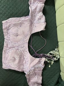 lavender Lilac Lehenga Choli Set