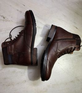 🆕Red Tape Teak Leather Round Toe Slipon Boots