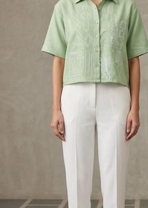 Embroidered Collared Shirt