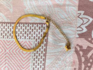 Gold Herringbone Chain Necklace and breslate combo