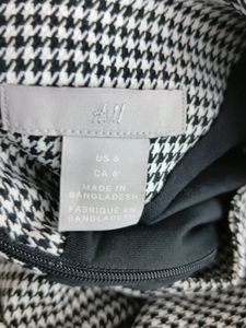 H&amp;M Black &amp; White Houndstooth Dress