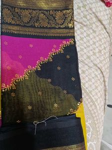 Kamal Sarees Zomato Foil Zig-Zag Saree