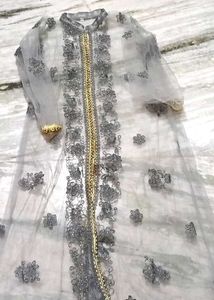 Elegant Grey Ethnic Gown