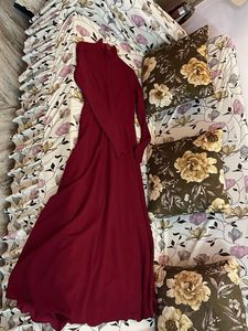 Elegant Maroon Maxi Dress