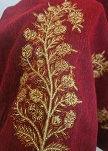 Maroon Embroidered Kurta and Pallazo