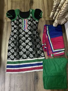 Girls' Floral Salwar Kameez Set