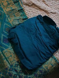 Embroidered Teal Kurta Set on sale