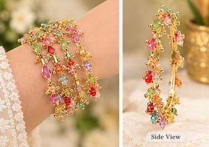 Boho Beaded Drop kada set of 4