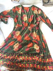 Boho Floral above knee  Dress