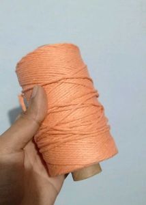 yellow, pastel orange 1 mm singleply macrame cord