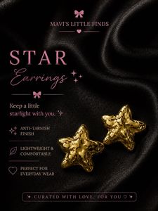 AntiTarnish - Star Necklace &amp; Matching earrings