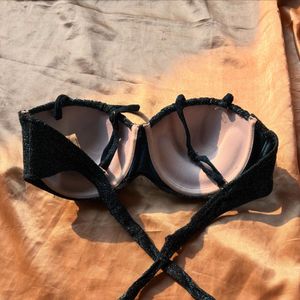 Sparkly Black Bikini Top