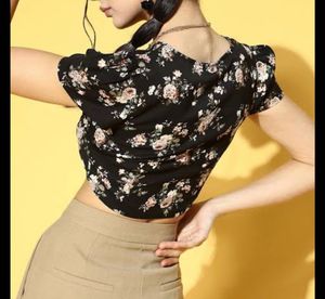 Floral Print Crop Top