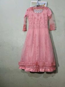 Elegant Pink Embellished Gown