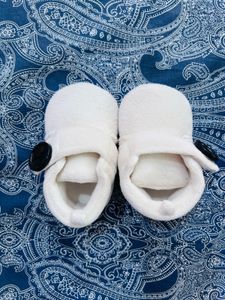 Soft Cream Baby Booties