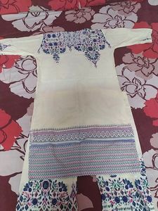 Kurta Set 3/4th Sleeves Cotton Fabric