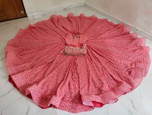 Elegant Pink Printed Lehenga Choli Set