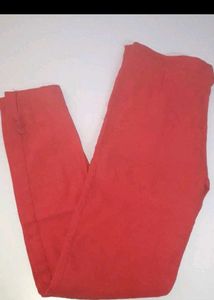 Vibrant Red Ethnic Pants