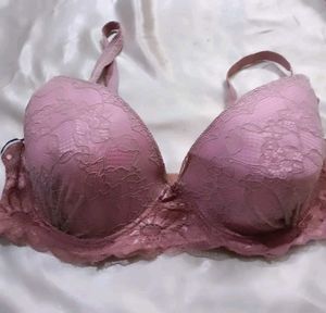 Dusty Rose Lace Bra