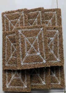 Natural Coir Scrubbers Set