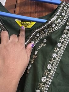 Elegant Green Embroidered Kurta