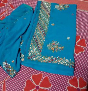 Heavy Saree With Blouse Combo 😍