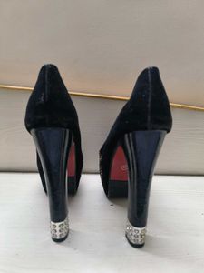 Black Peep Toe Heels