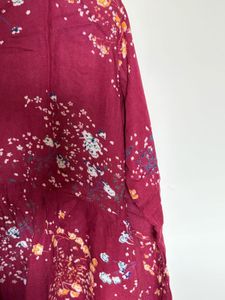 Maroon Floral Printed top