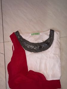Red dress long elegant