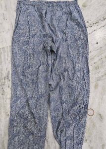 Comfortable Blue & White Printed Pants