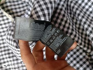 Men's Black &amp; White Gingham Shirt original and bra