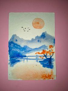 handmade watercolor painting
