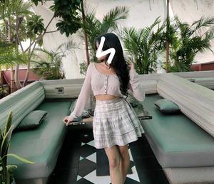 Plaid Skirt With Elastic At The Back