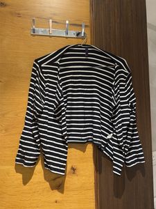 Striped Bolero Shrug