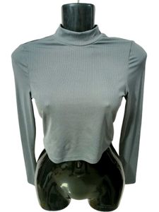 SHEIN Grey Turtleneck Cropped Top S/M Excellent
