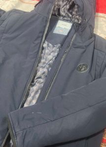 Navy Blue Hooded Jacket