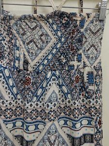 Only Boho Print Strapless Maxi Dress
