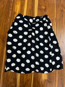 Polka dot wrap around skirt