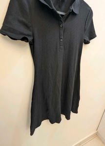 Classic Jersey Ribbed Polo Dress