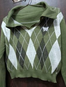 Argyle Crop Top