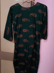 Green Paisley Print Kurti