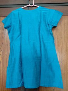 Teal Blue Textured Top