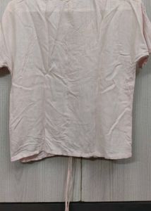 Chic Ruched V-Neck Pink Top