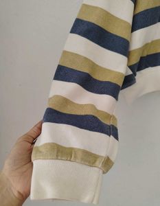 Striped Cropped Hoodie