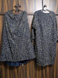 Navy &amp; Gold Co-ord Set (Skirt and Top)
